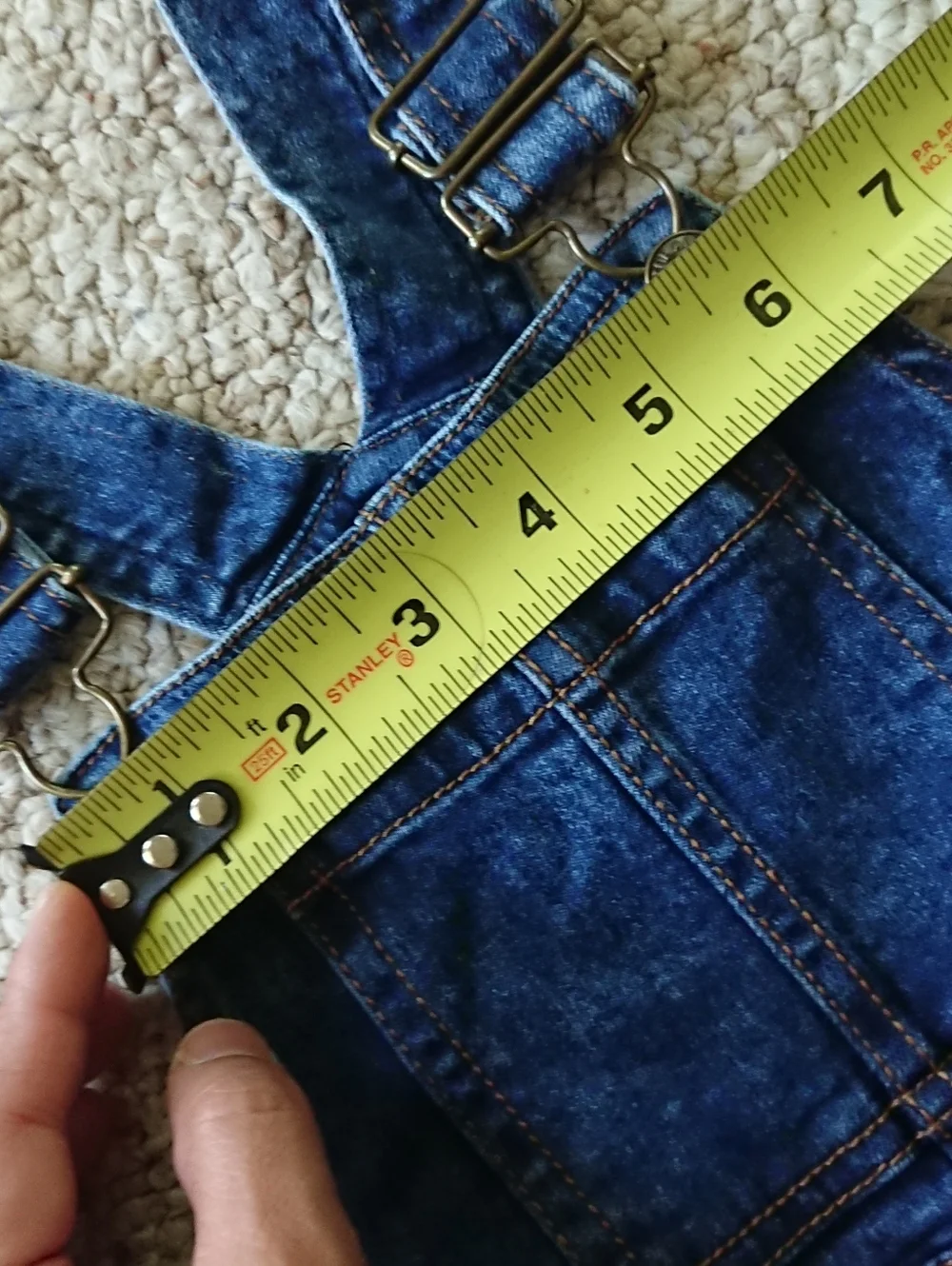 7 For All Mankind Toddler Girls Dark Wash Denim Overalls Size 4T